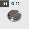 H1 - Cerradura de tuerca Ø 22 (para apertura con llave de Allen)
